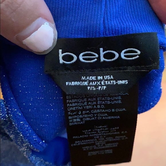 Bebe sparkly blue dress. Size small. - Picture 3 of 3